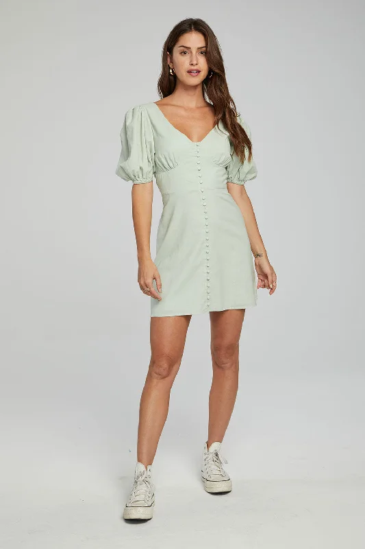 mini dresses-ruffled designCalamigos Mini Dress - Sage