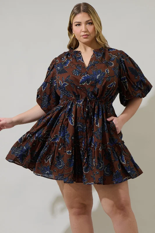 mini dresses-summer essentialMarlina Floral Noella Shift Mini Dress Curve