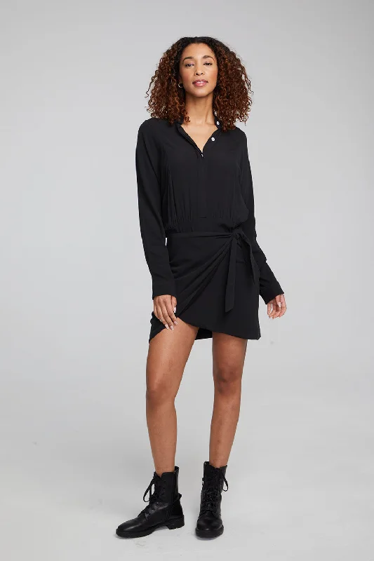 mini dresses-playful styleSyd Shadow Black Mini Dress