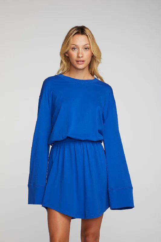 mini dresses-casual stylish lookCotton Jersey Mini Dress with Wide Sleeves