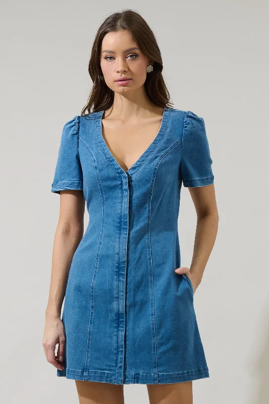 mini dresses-casual chic outfitsEmmet Jackson Denim Mini Dress