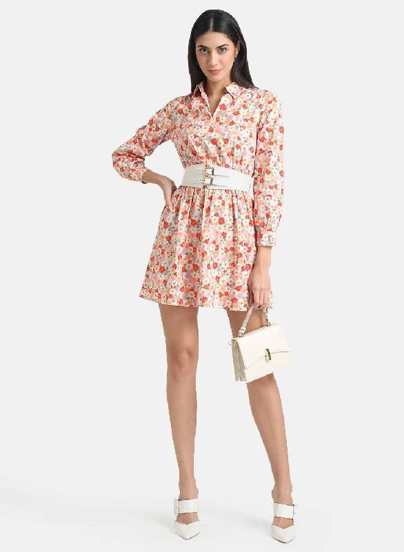 mini dresses-for evening styleSmocked Poplin Shirt Dress