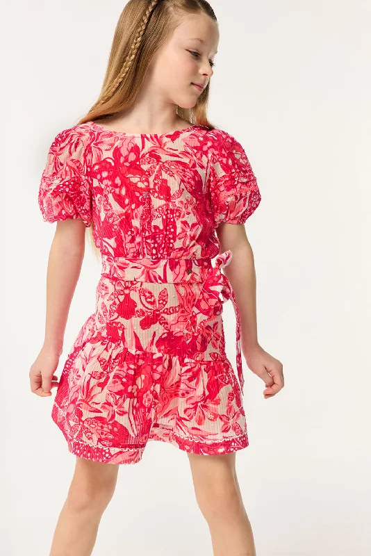 mini dresses-modern party lookKids Mini Dress Chantal - Pink Jengel