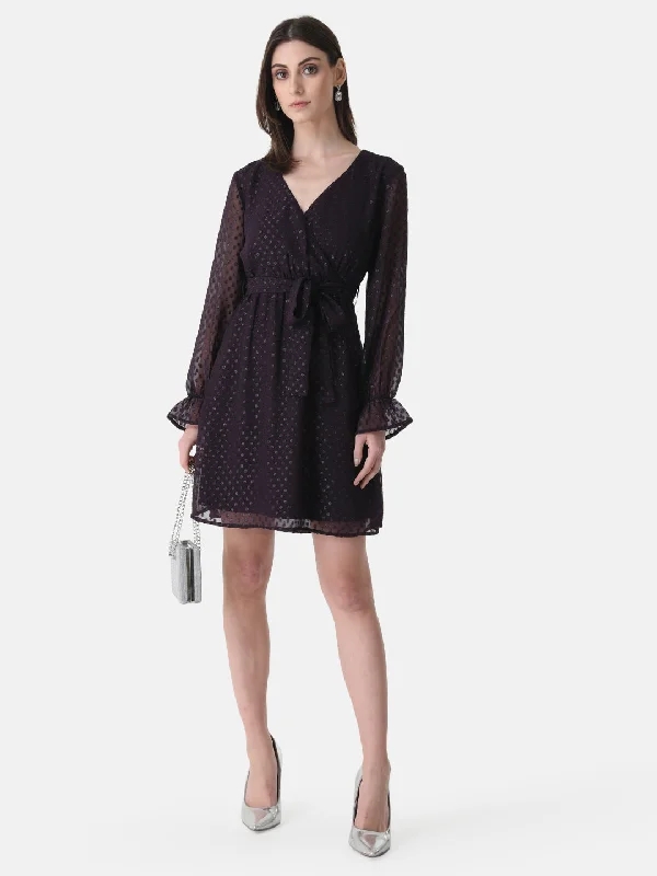 mini dresses-cool fabricsLurex Wrap Dress