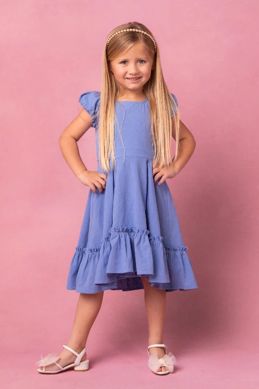 mini dresses-smart casualMini Dahlia Dress in Blue - FINAL SALE