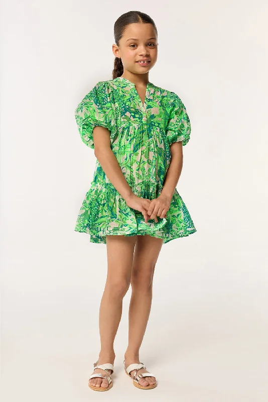 mini dresses-fashion forward lookKids Mini Dress Aria - Green Jengel