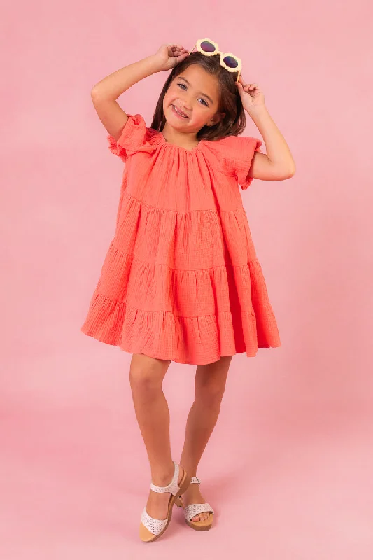 mini dresses-whiteMini Harvey Dress in Coral - FINAL SALE