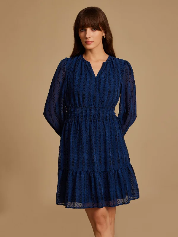 mini dresses-perfect cocktail lookPhoenix Blue Textured Mini Dress