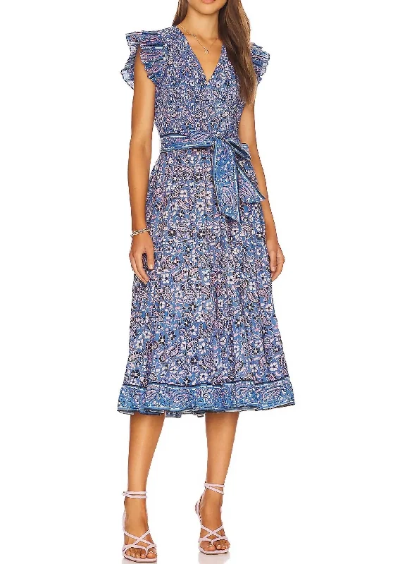 Trendy midi dresses for casual day looks-Autumn Midi Dress In Paisley Print