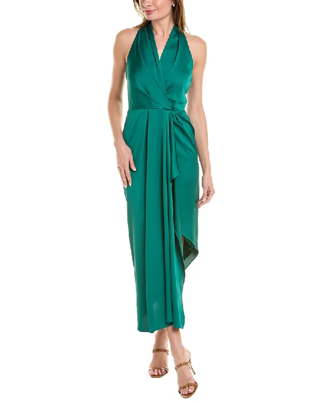 Midi dresses with pleats for office wear-Joseph Ribkoff Halter Midi Dress