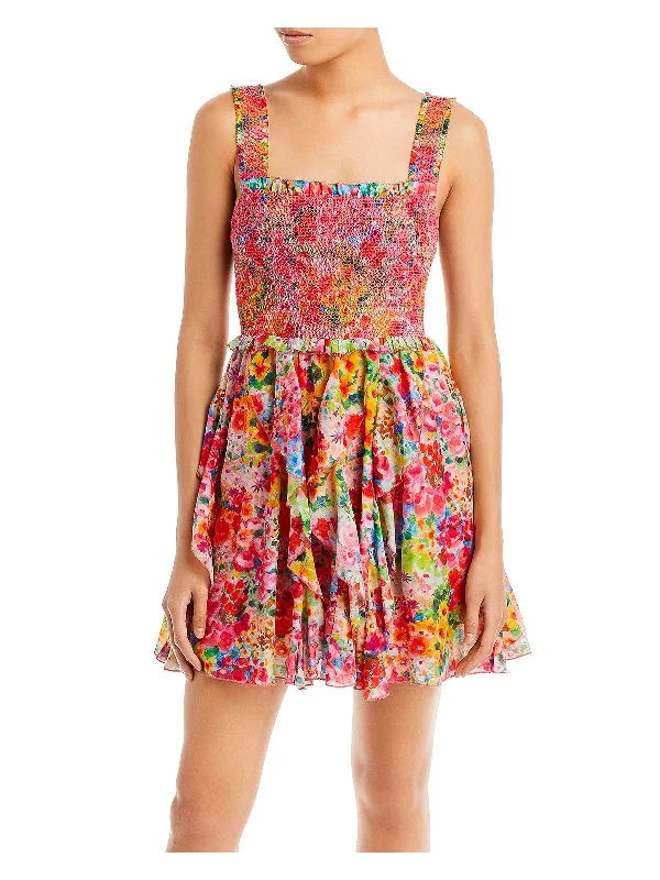 Midi dresses with a cut-out design-Womens Floral Midi Sundress