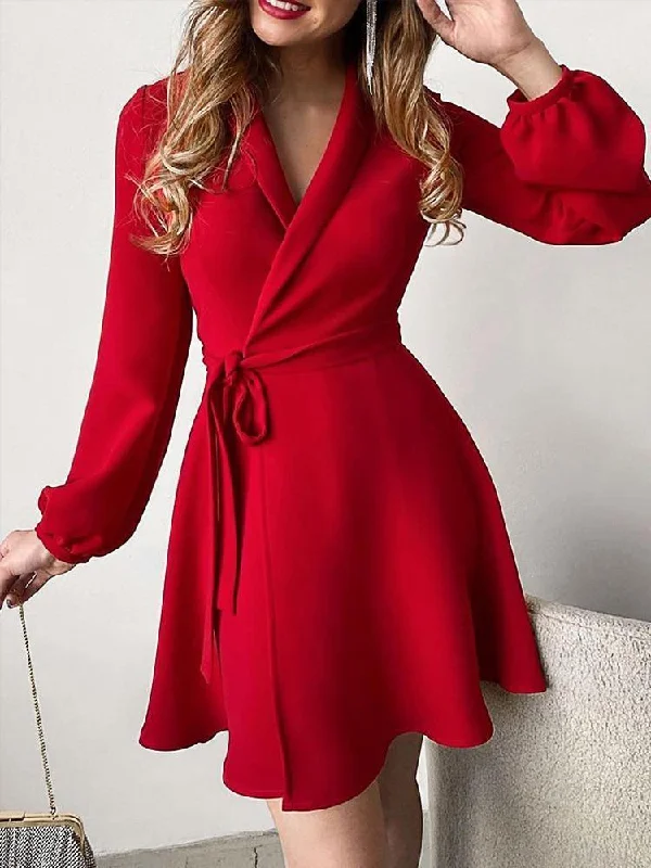 Stylish midi dresses for any occasion-Red Party Midi-Dress