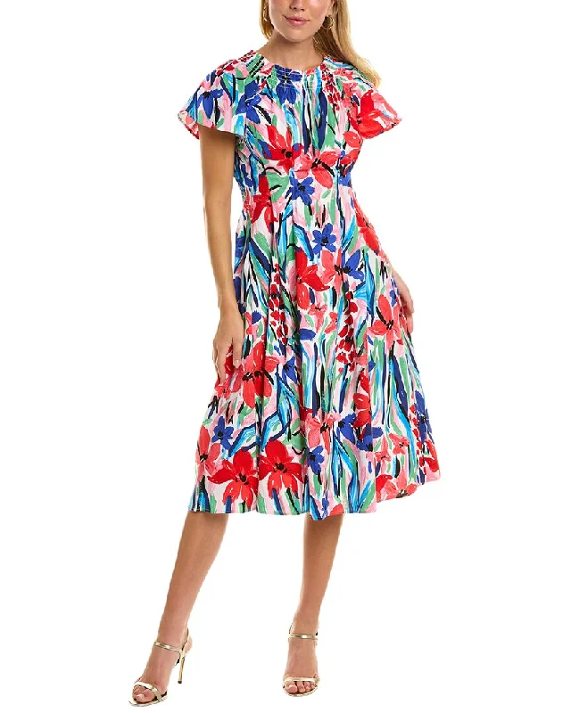 Midi dresses for stylish day trips-Maggy London Poplin Midi Dress