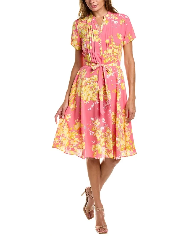 Midi dresses for a formal evening look-Nanette Nanette Lepore Crepe Chiffon Printed Midi Dress