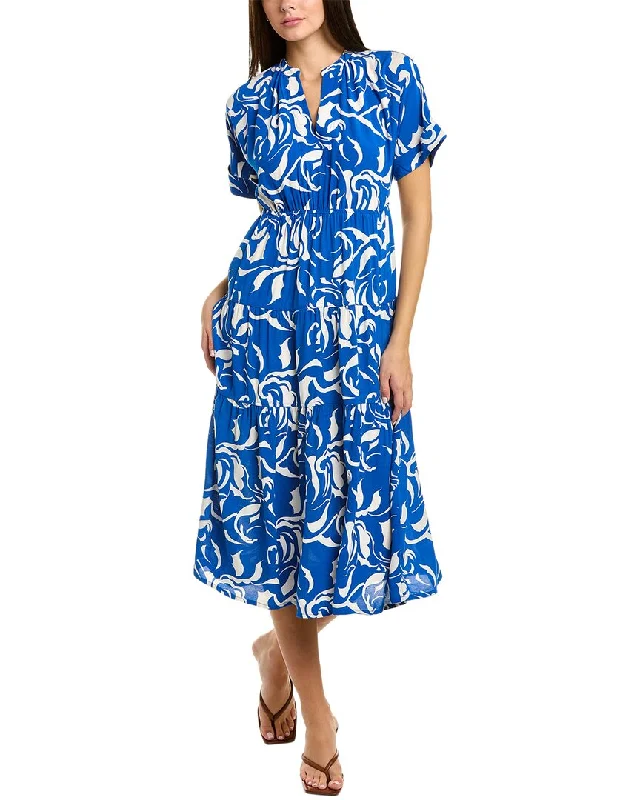 Stylish midi dresses for cocktail hours-ANNA KAY Tiered Midi Dress