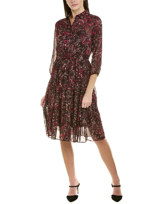 Floral midi dresses for weddings-Nanette by Nanette Lepore Chiffon Midi Dress