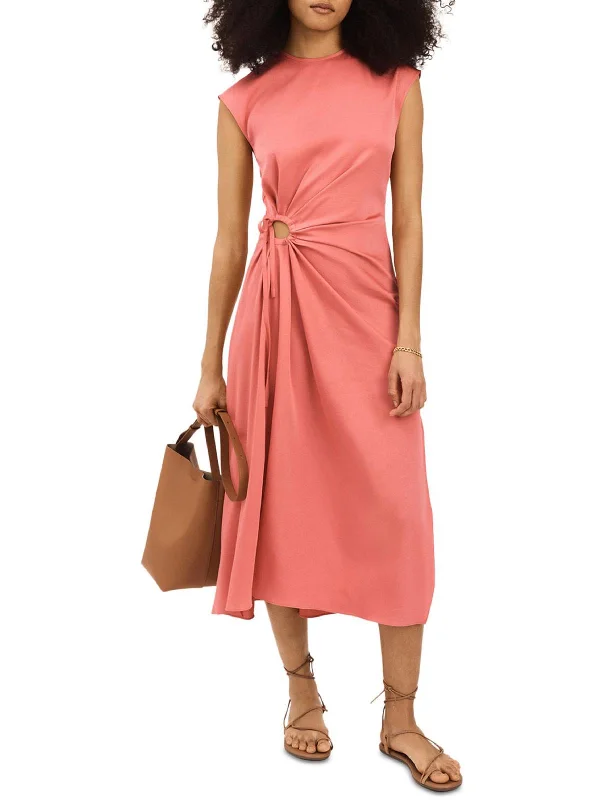 Casual midi dresses for a simple yet chic look-Alba Womens Sleeveless Keyhole Midi Dress