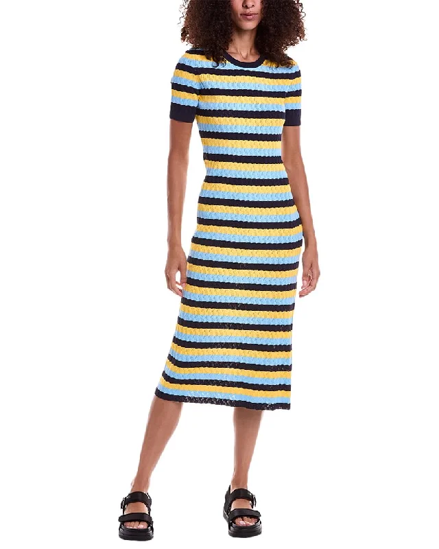 Midi dresses for lunch with family-Jason Wu Pointelle Midi Dress